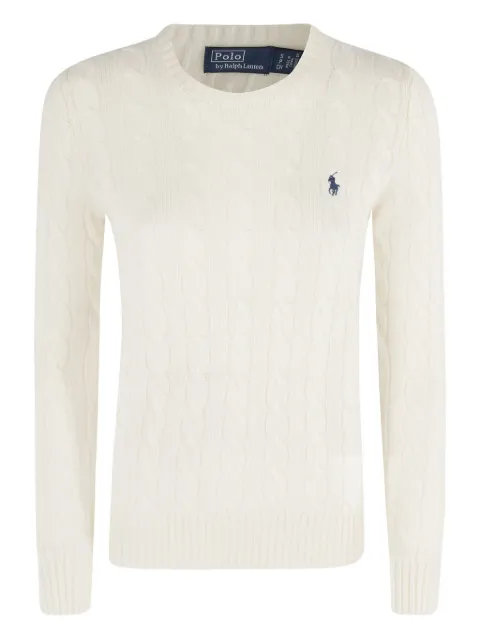 Polo Ralph Lauren embroidered-logo cable-knit sweater