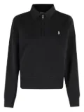 Polo Ralph Lauren logo half-zip polo top - Black