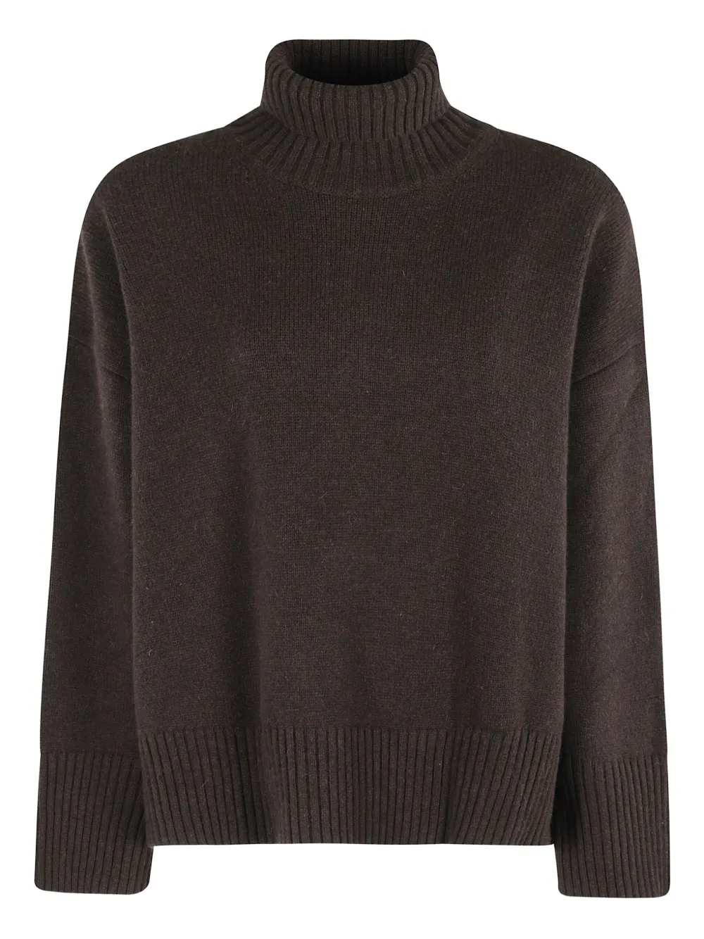 Soeur Roll-neck Ribbed Sweater In Brown