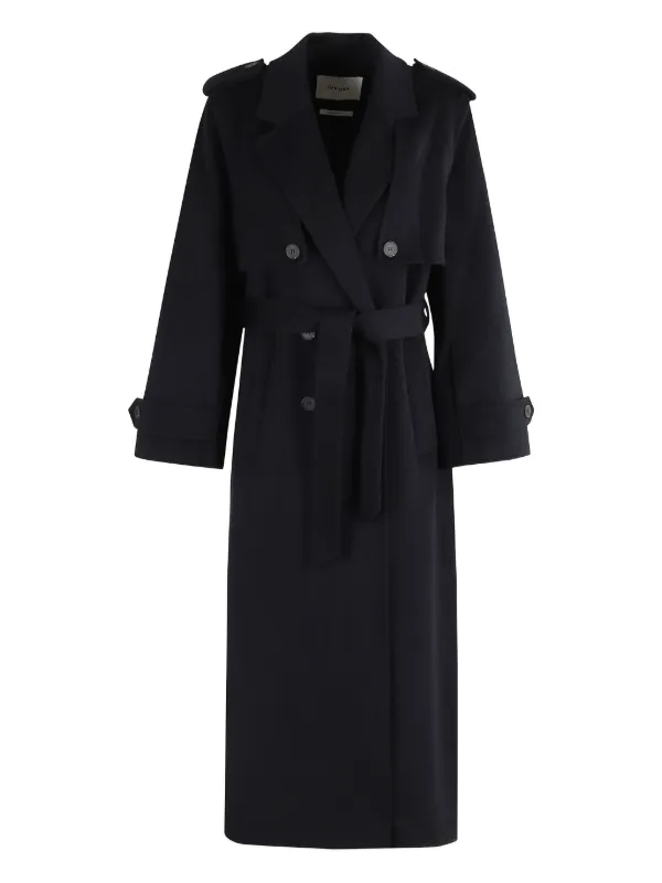 IVY OAK wool double-breasted trench coat