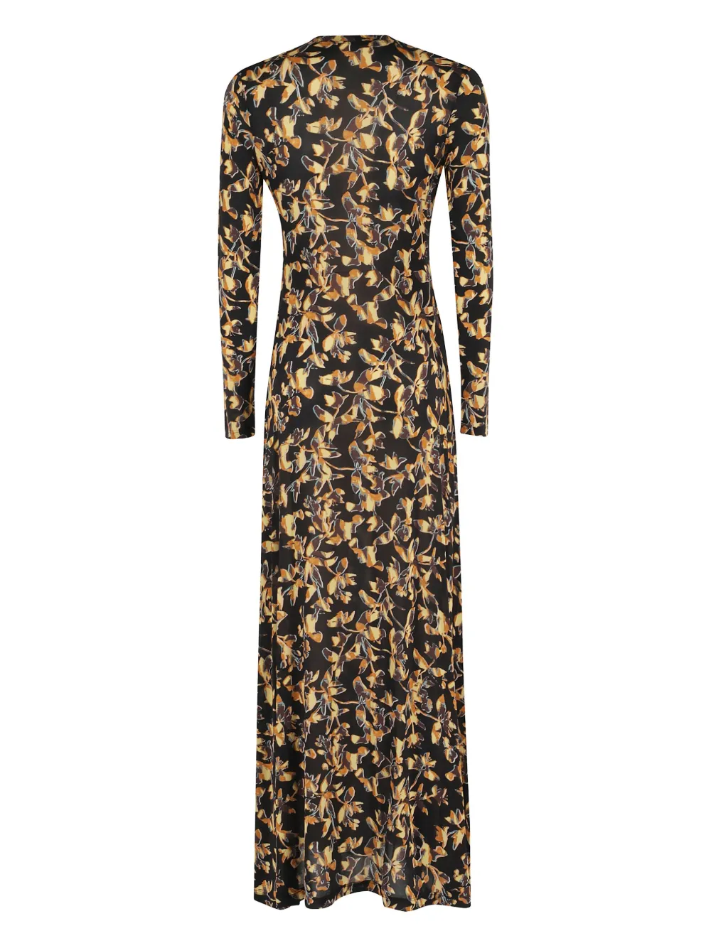 Ulla Johnson floral-pattern midi dress - Zwart