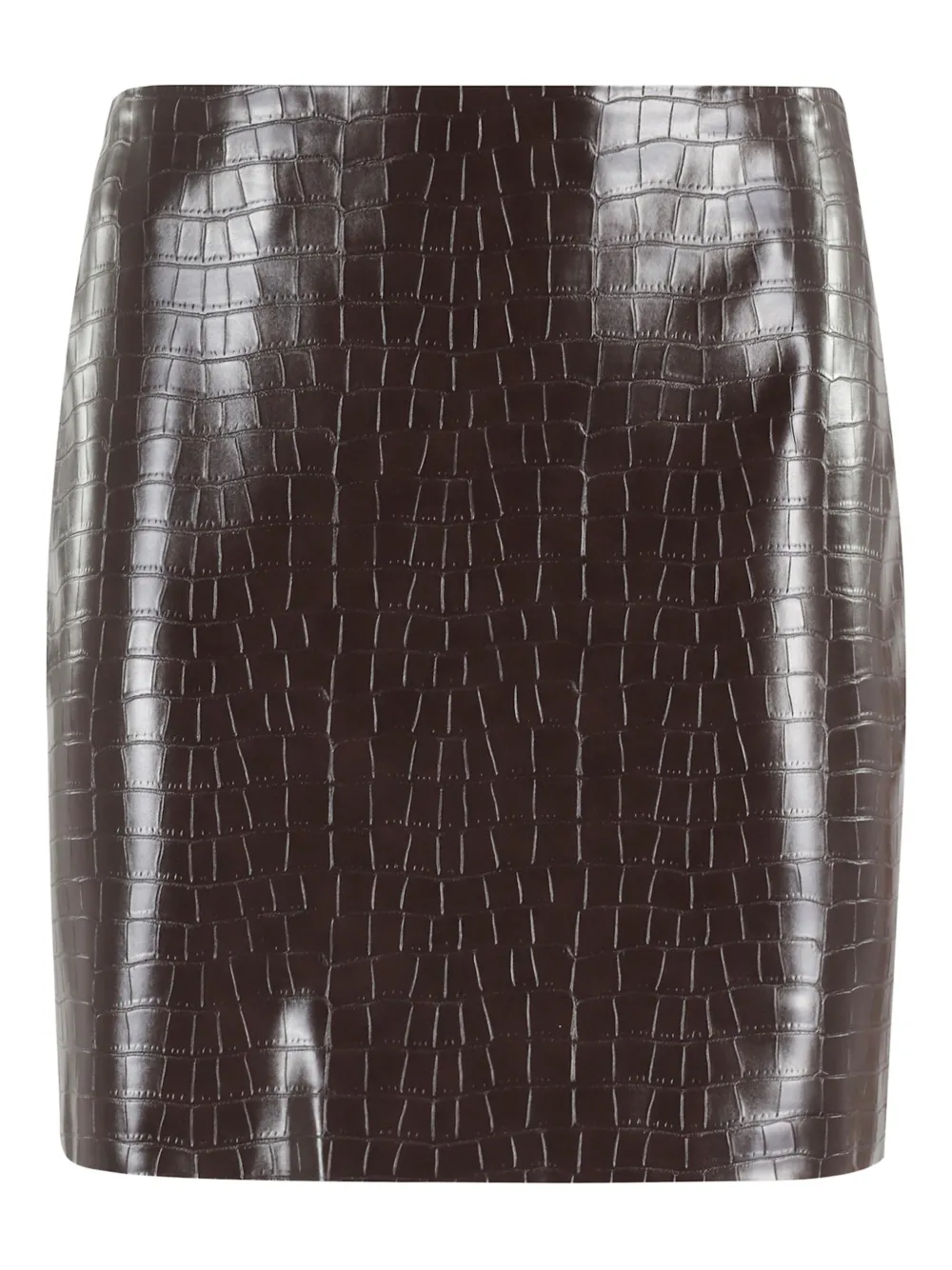 Isabelle Blanche embossed straight skirt | Brown | Image 1