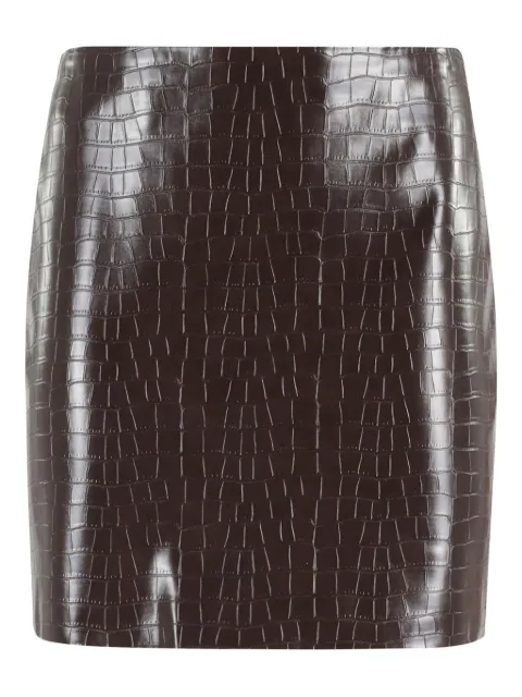 Isabelle Blanche embossed straight skirt