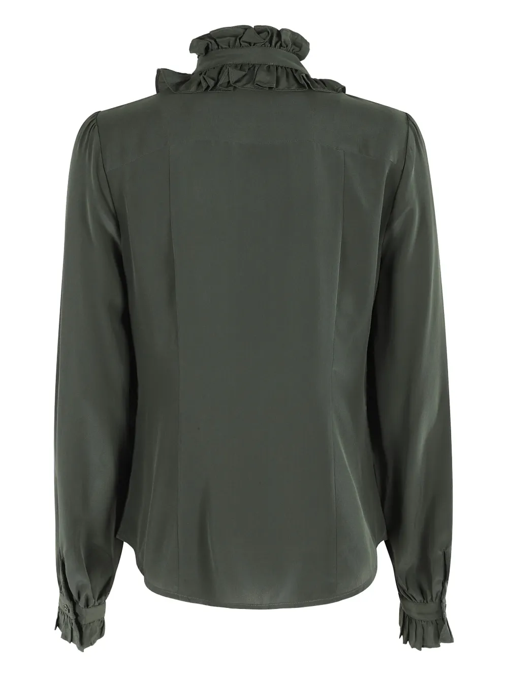 Ulla Johnson Long-sleeved Button-front Shirt In Green