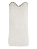 Amen feather-embellished dress - White