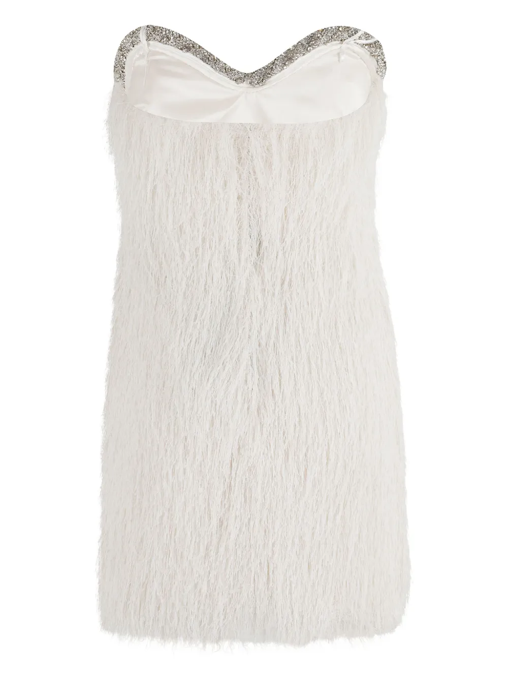 Amen feather-embellished dress - Wit