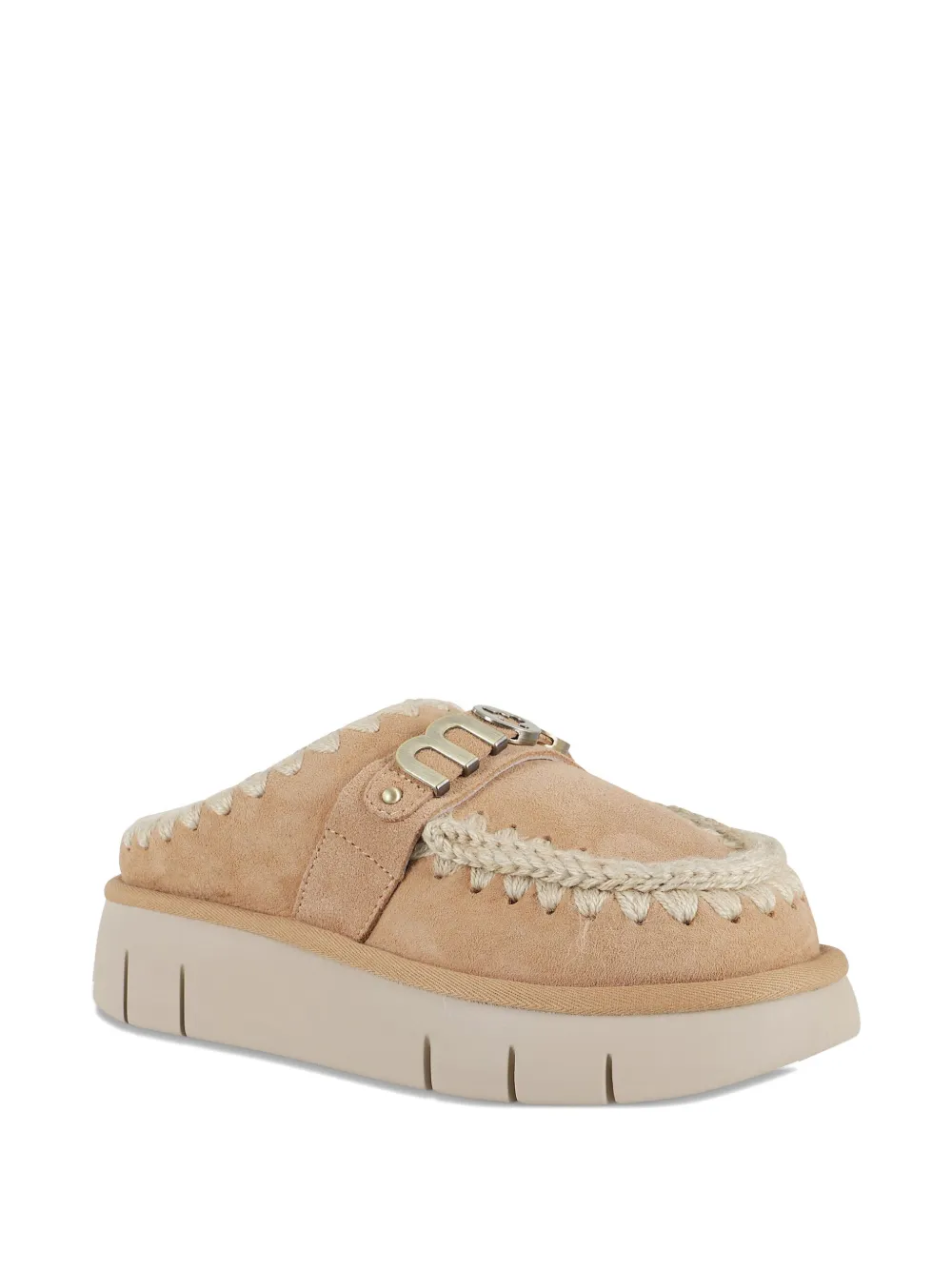 Mou Bounce Clog Metal Logo In Neutral