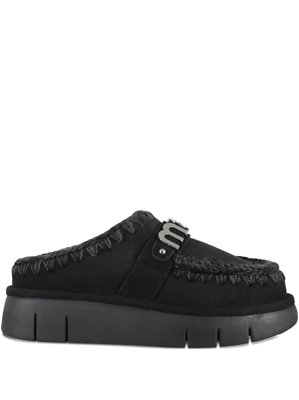 Mou Bounce sheepskin mules Zwart