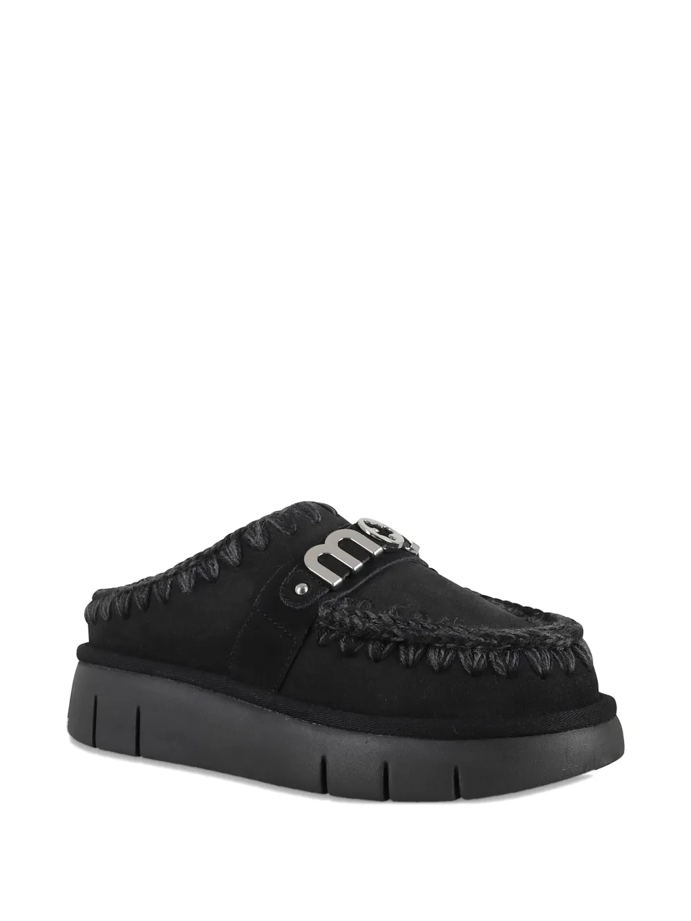 Mou Bounce sheepskin mules Zwart