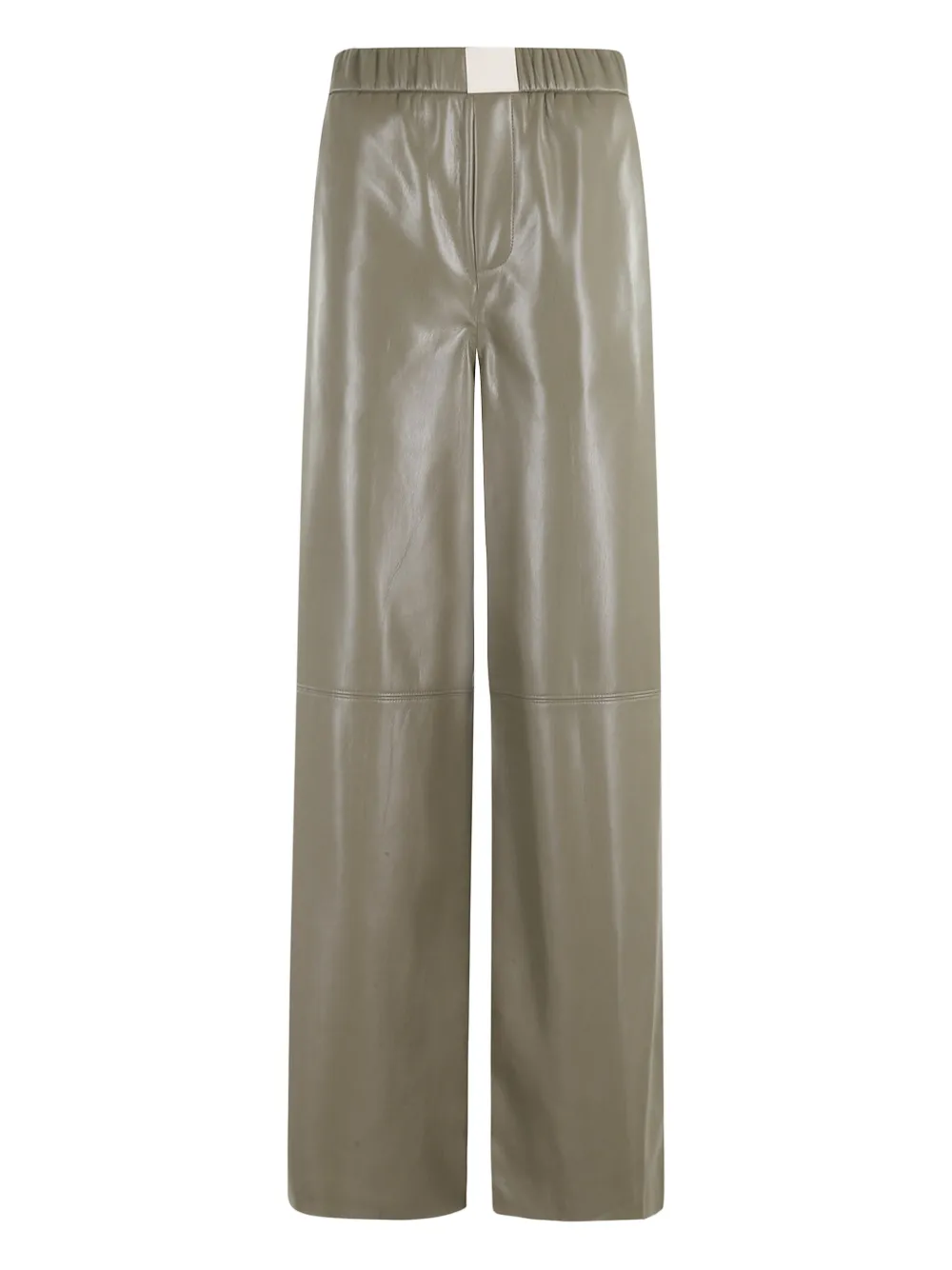 Isabelle Blanche elastic-waist leather trousers | Green | Image 1