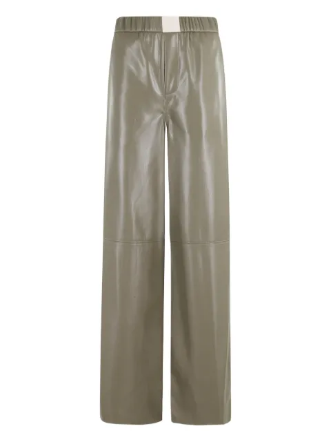 Isabelle Blanche elastic-waist leather trousers