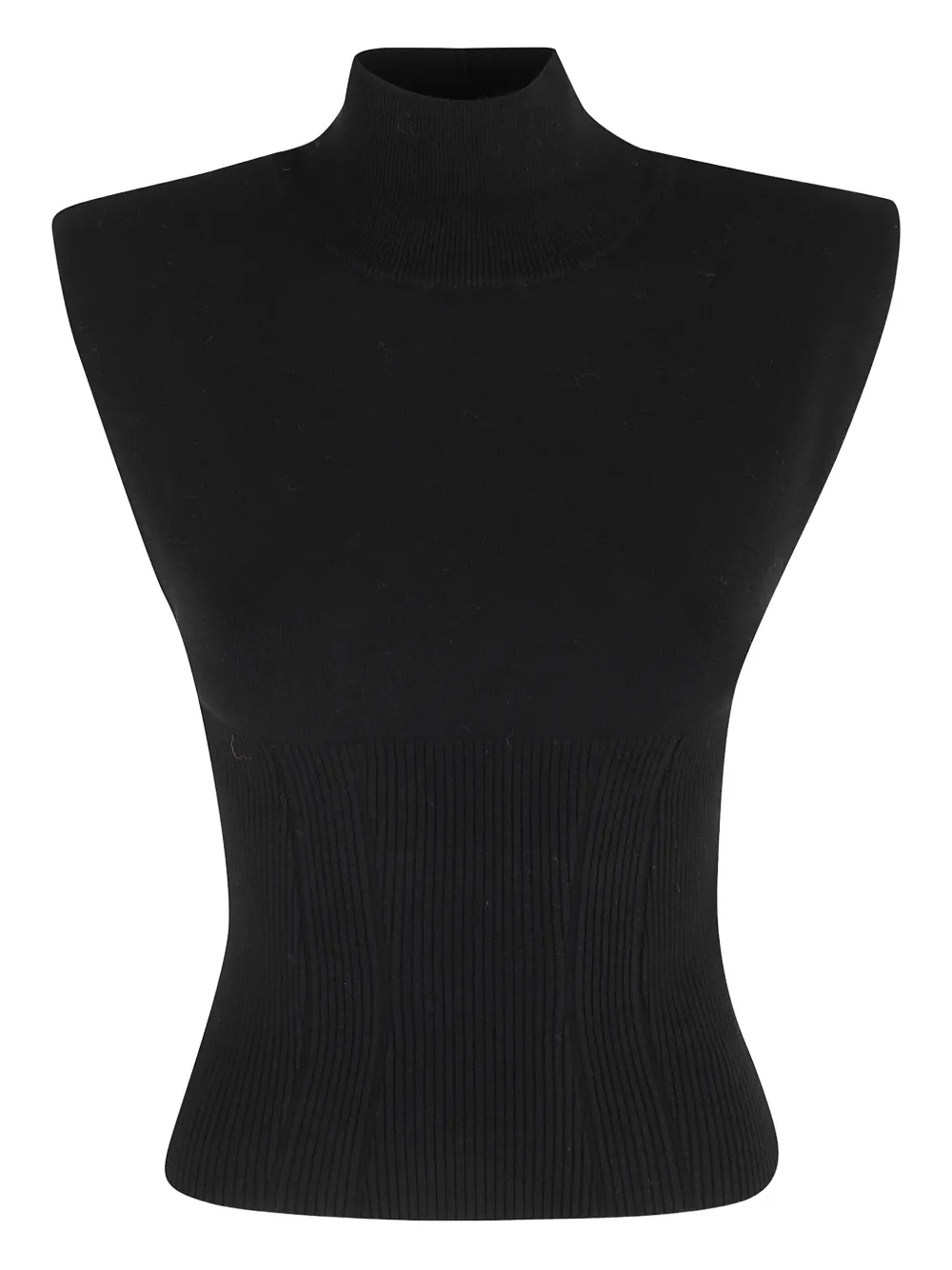 Dondup Turtleneck Ribbed-sweater In Black