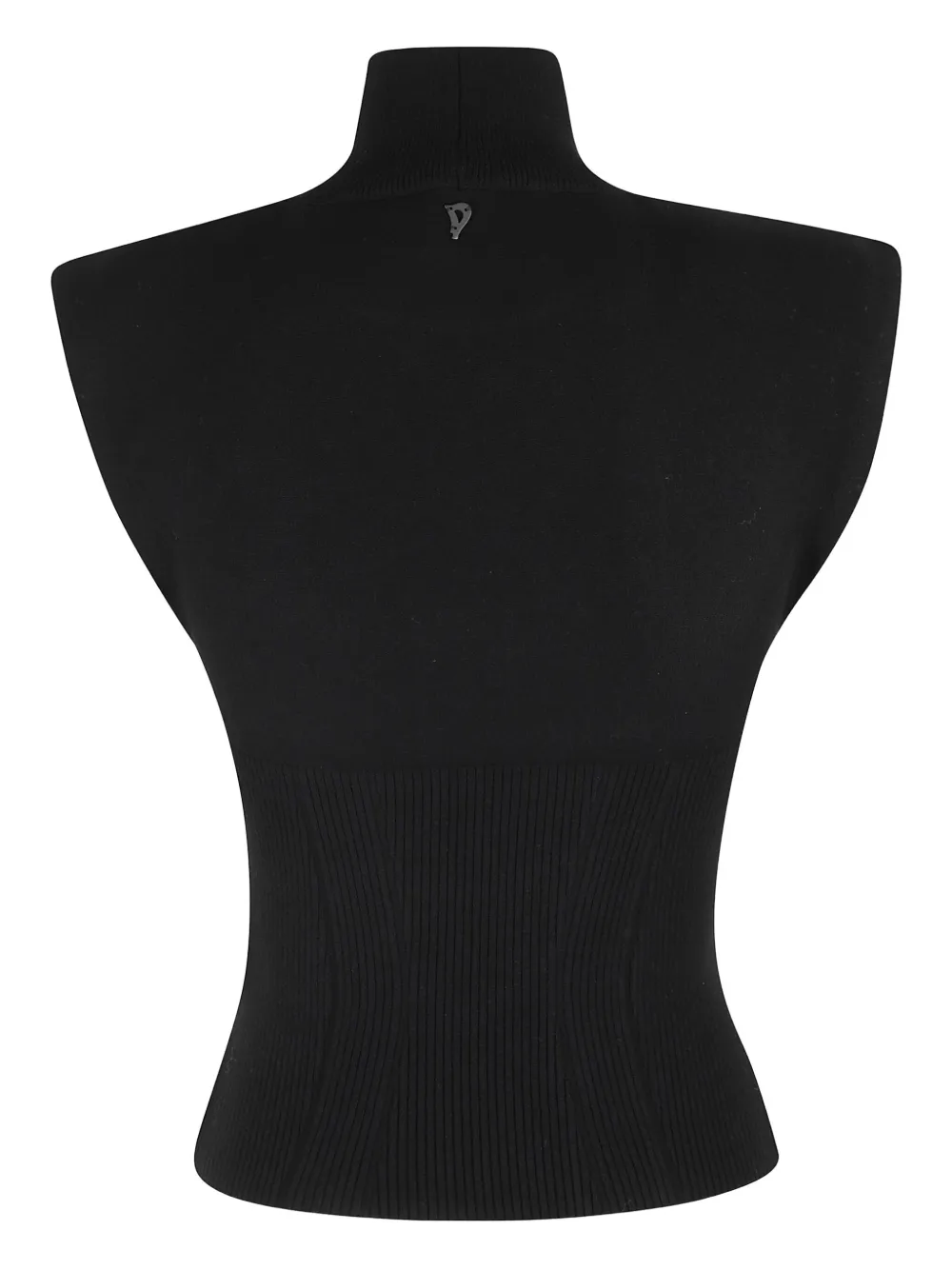Dondup Turtleneck Ribbed-sweater In Black