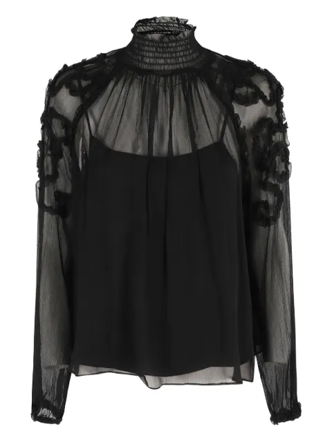 Ulla Johnson ruffled high-neck blouse 