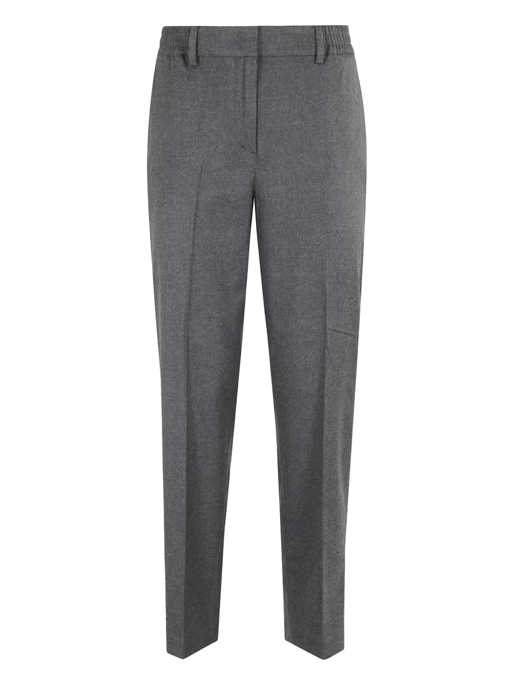 Seventy elastic-waistband pressed-crease trousers | Grey | Image 1
