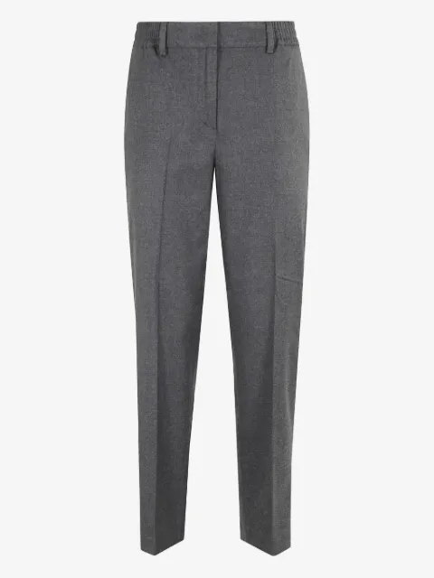 Seventy elastic-waistband pressed-crease trousers