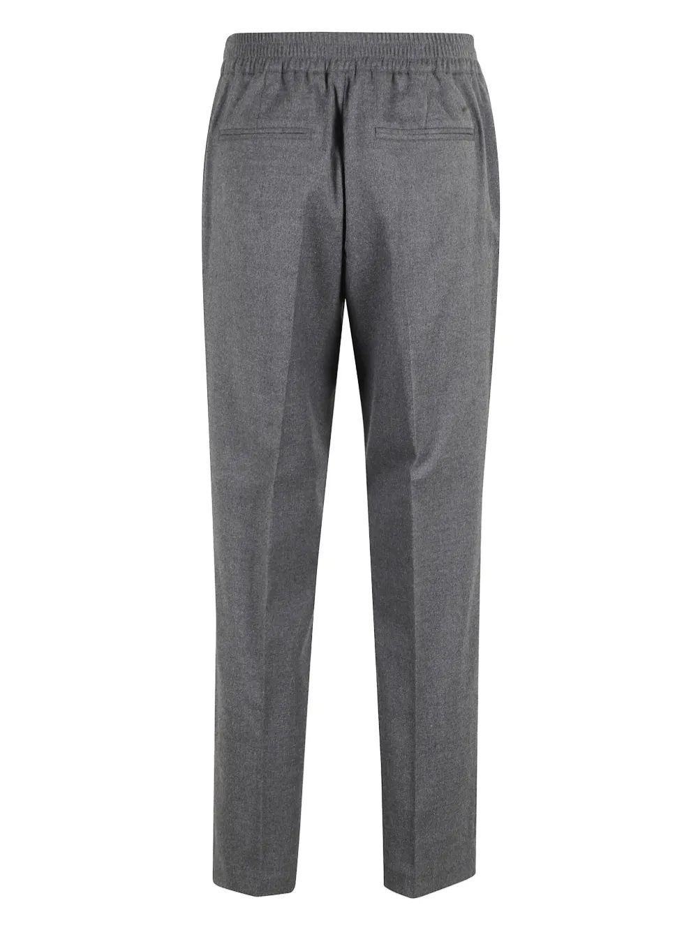 Seventy elastic-waistband pressed-crease trousers - Grijs
