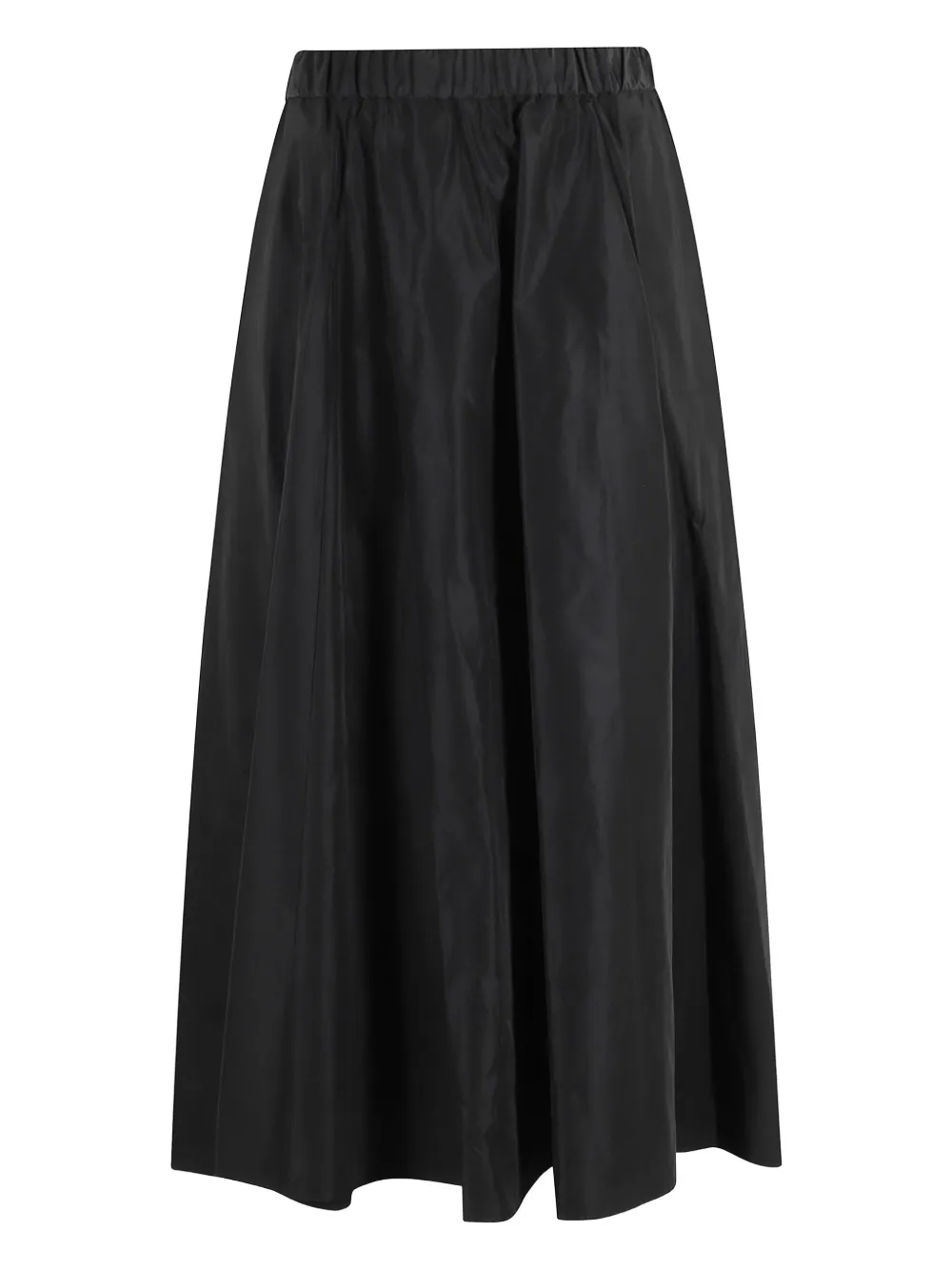 Aspesi Pleated Elasticated-waist Midi Skirt In Black