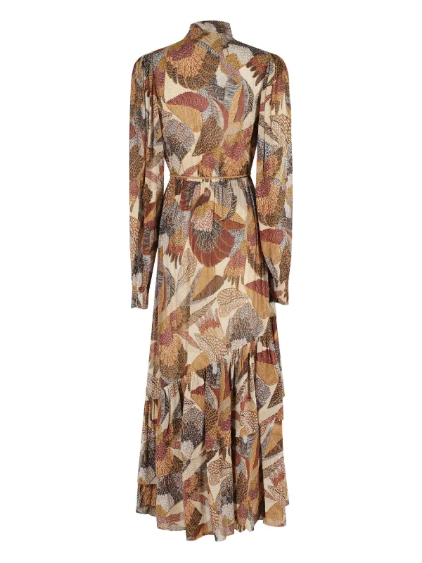 brown farm rio dress Farm Rio Women's Dotted Horses Maxi Dress