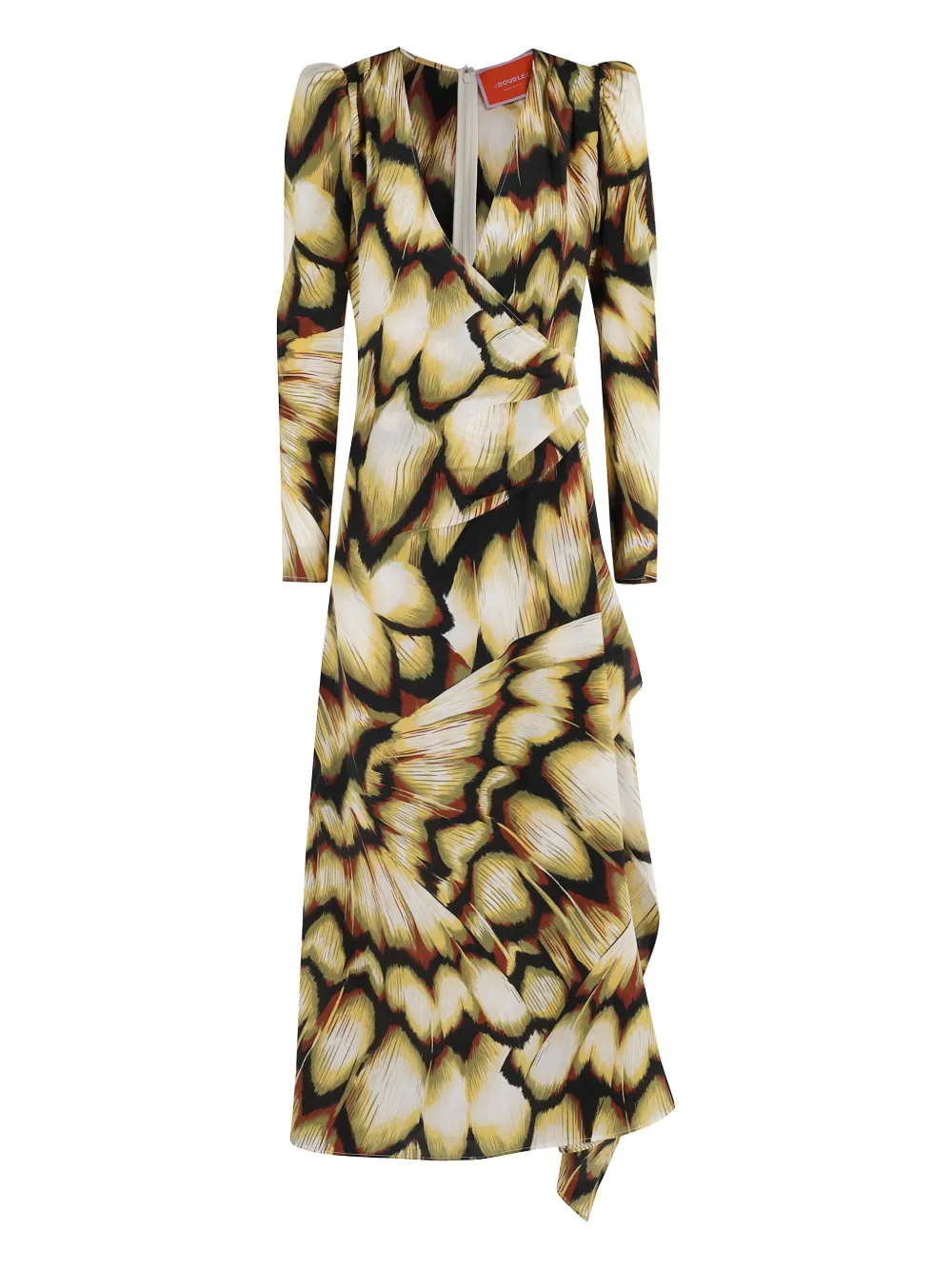 La Doublej Monarch Abstract-print Maxi Dress In Multi