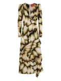 La DoubleJ Monarch abstract-print maxi dress - Neutrals