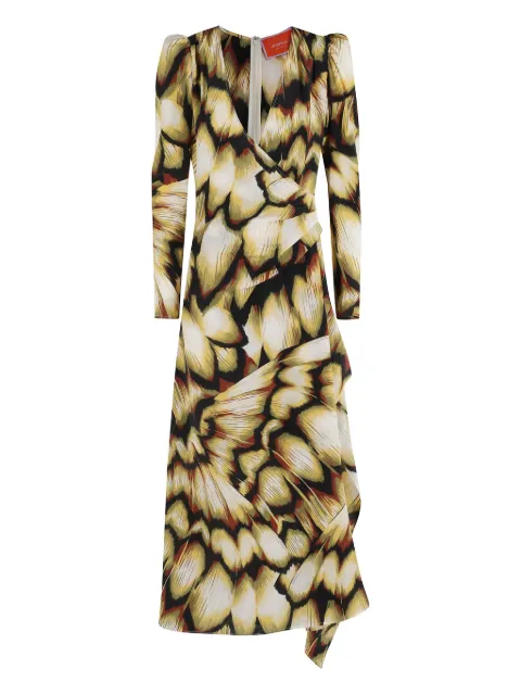 La DoubleJ Monarch abstract-print maxi dress