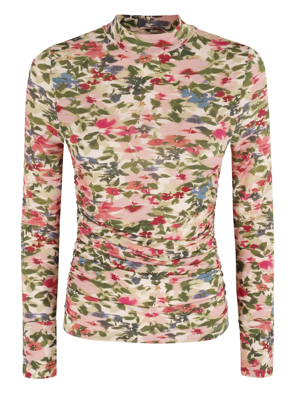 FARM Rio Ikat Tiny Flowers high-neck top | Pink | Image 1