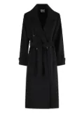 Kiltie belted double-breasted coat - Black
