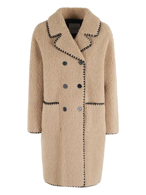 ERMANNO FIRENZE  double-breasted teddy coat