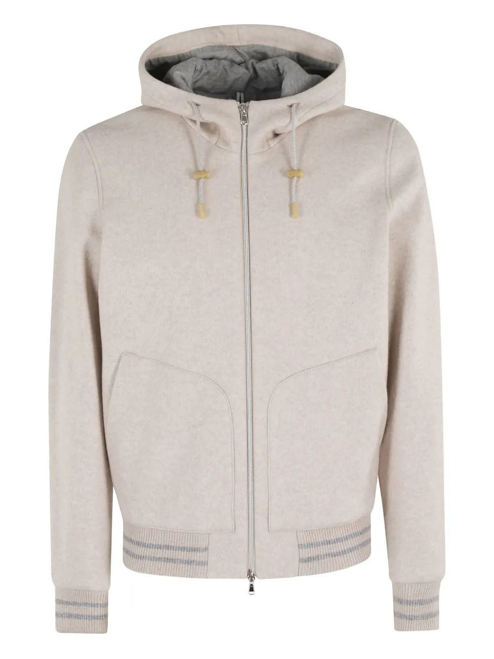 l.b.m. hooded wool jacket | Neutrals | Image 1