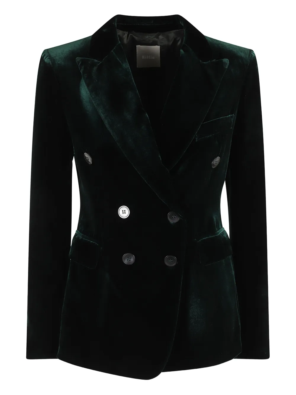 Kiltie velvet double-breasted jacket | Green | Image 1