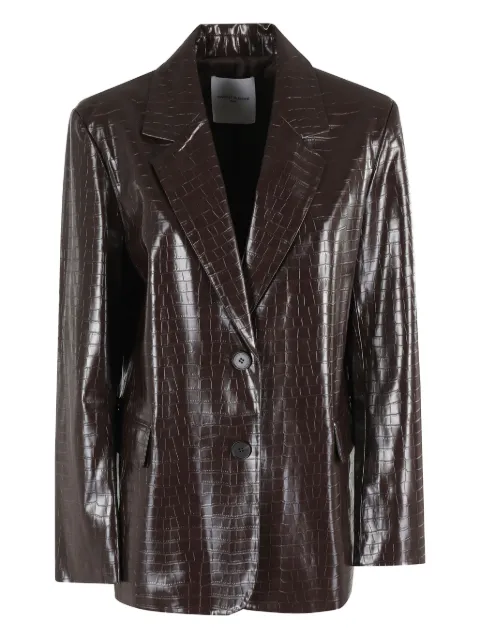 Isabelle Blanche crocodile-effect blazer