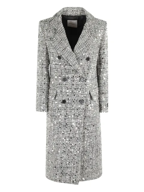 ERMANNO FIRENZE  sequin-embellished double-breasted coat