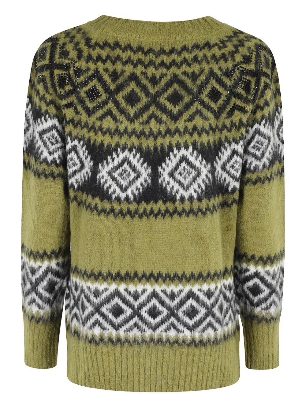 ERMANNO FIRENZE  crew-neck fair-isle sweater | Knitted Sweaters | Image 2