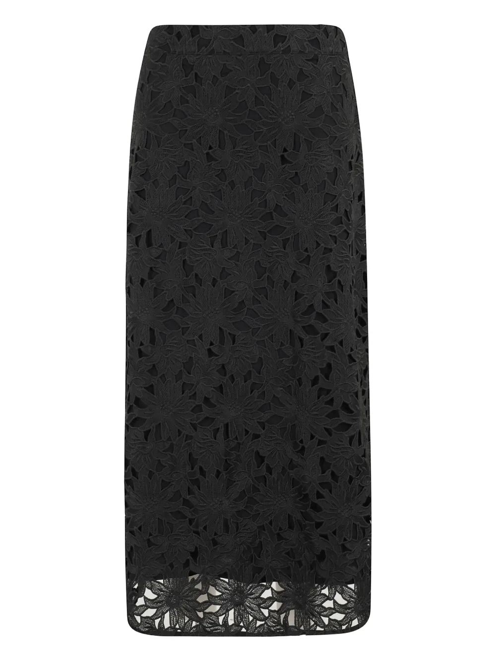 FARM Rio floral lace midi skirt | Black | Image 1