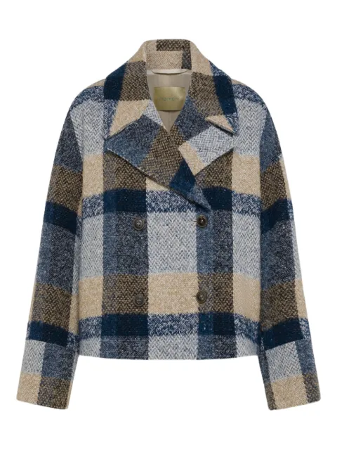 Momoni double-breasted check coat