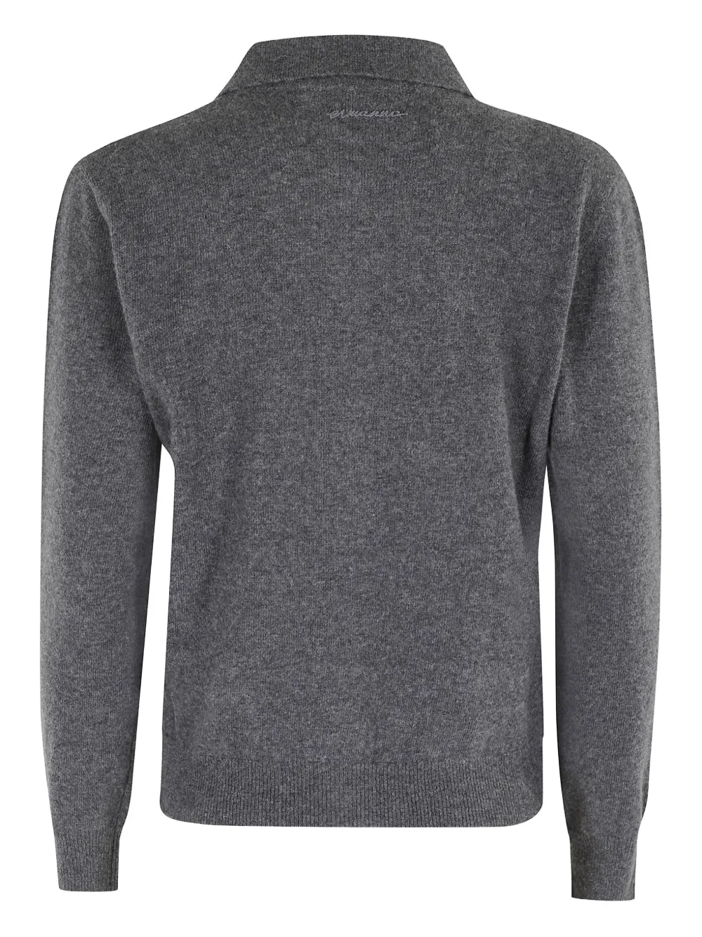 Ermanno Firenze Button Long-sleeved Sweater In Gray