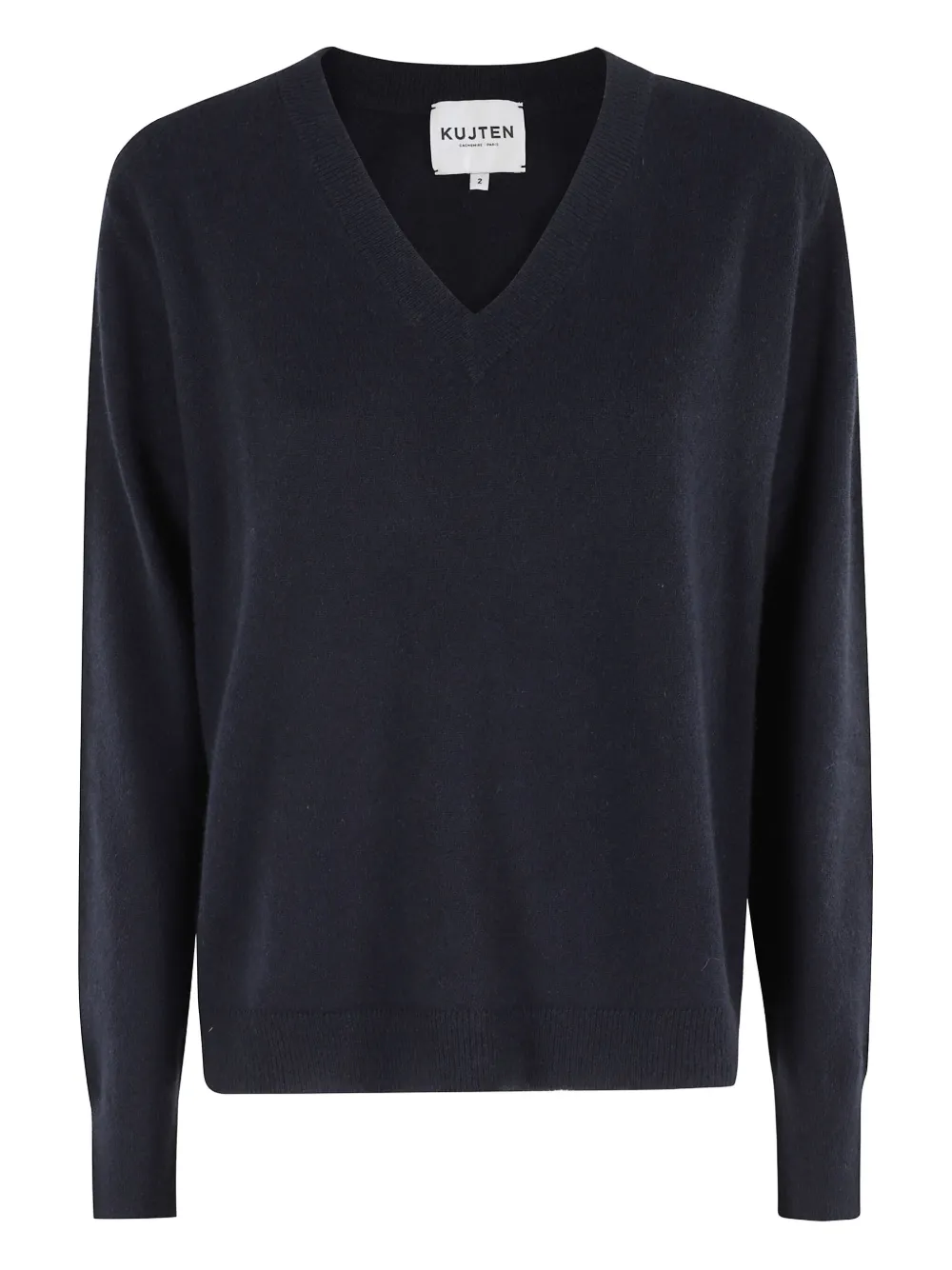 kujten pull en maille à col v | bleu | Image 1