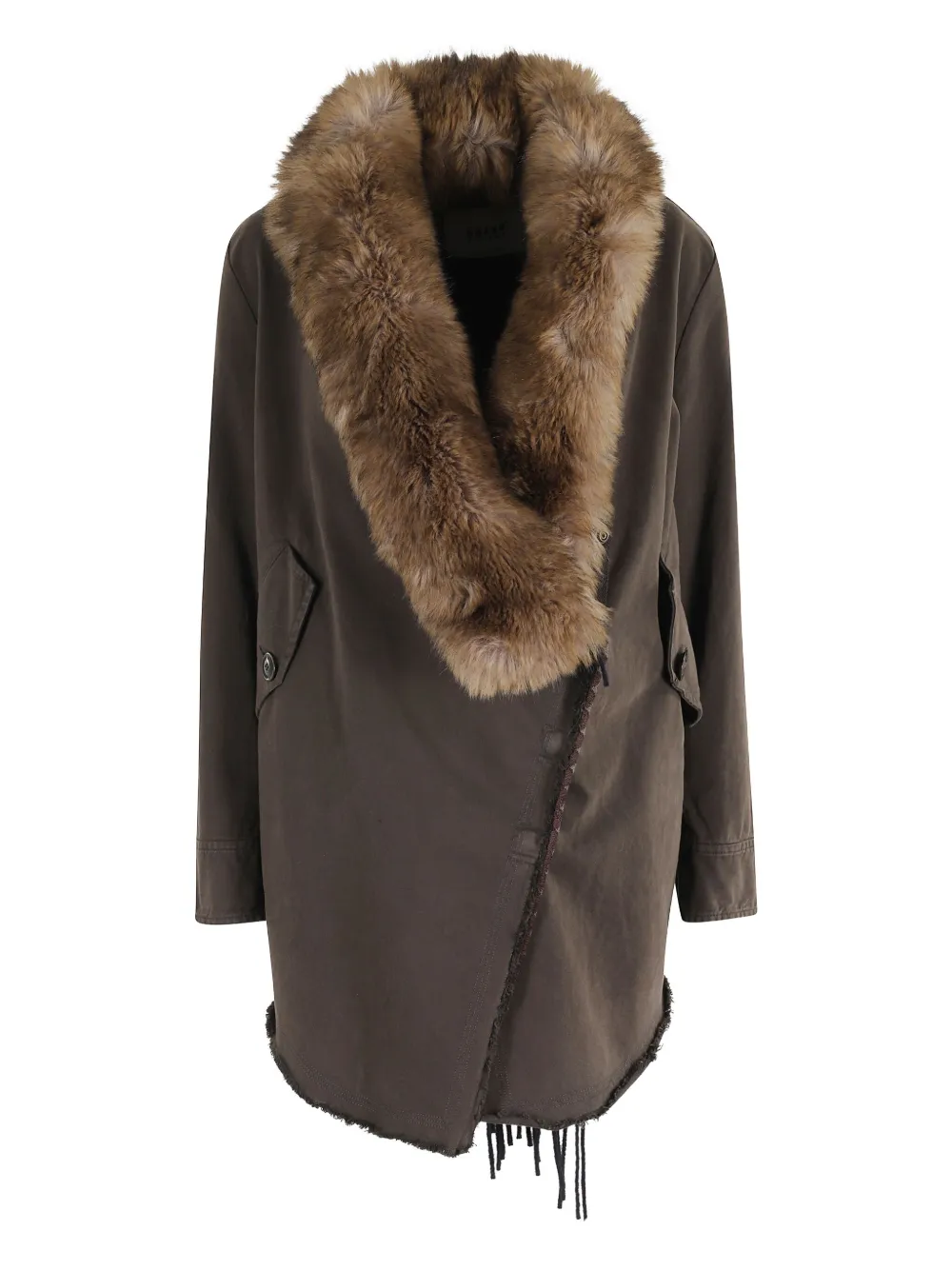 Bazar Deluxe frayed coat | Brown | Image 1