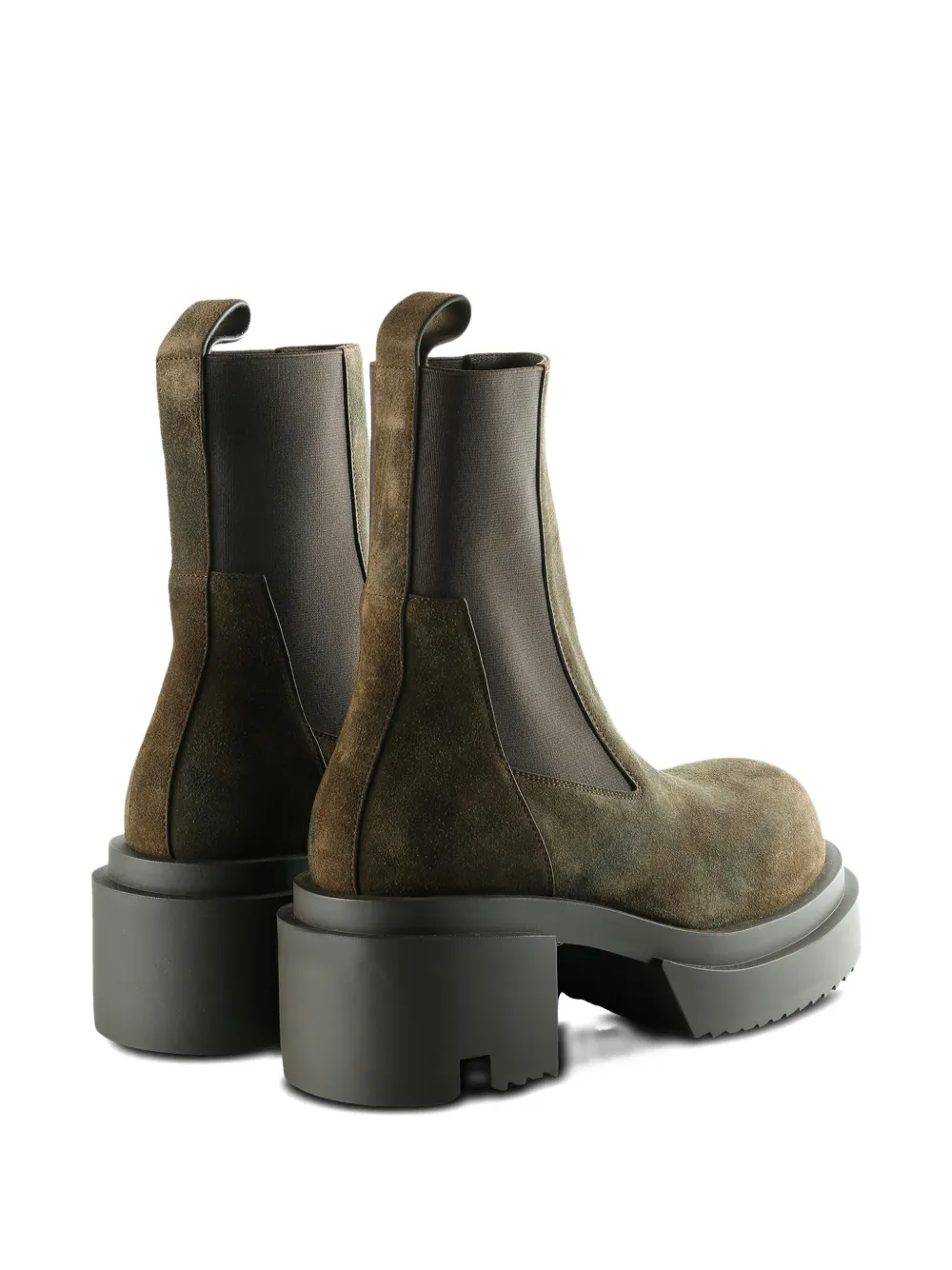 Rick Owens 70mm Beatle Bogun Platform Chelsea Boots In Green