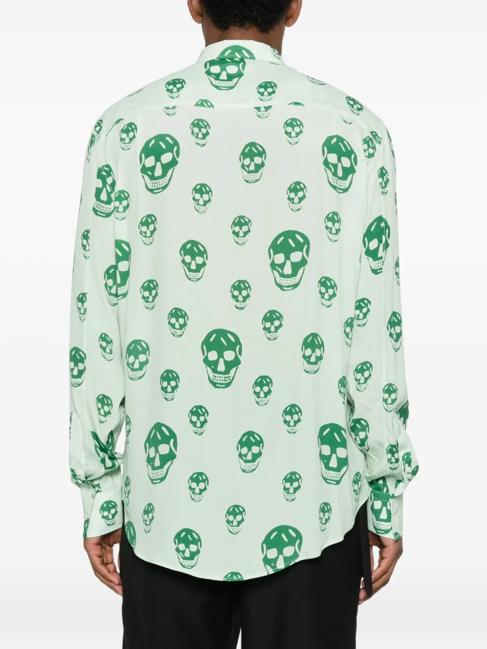 Alexander Mcqueen Graphic-print Shirt In Black