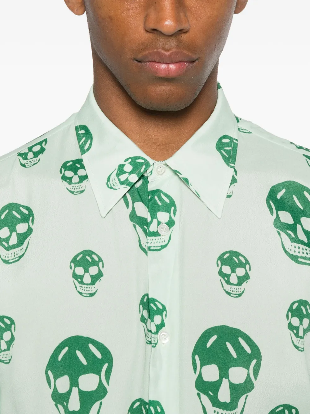 Alexander Mcqueen Graphic-print Shirt In Black