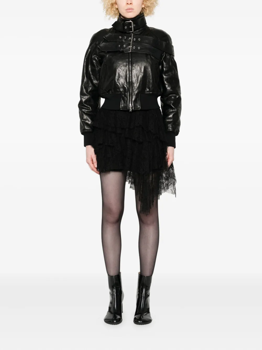 Alexander McQueen Blouse met doodskopprint - Zwart