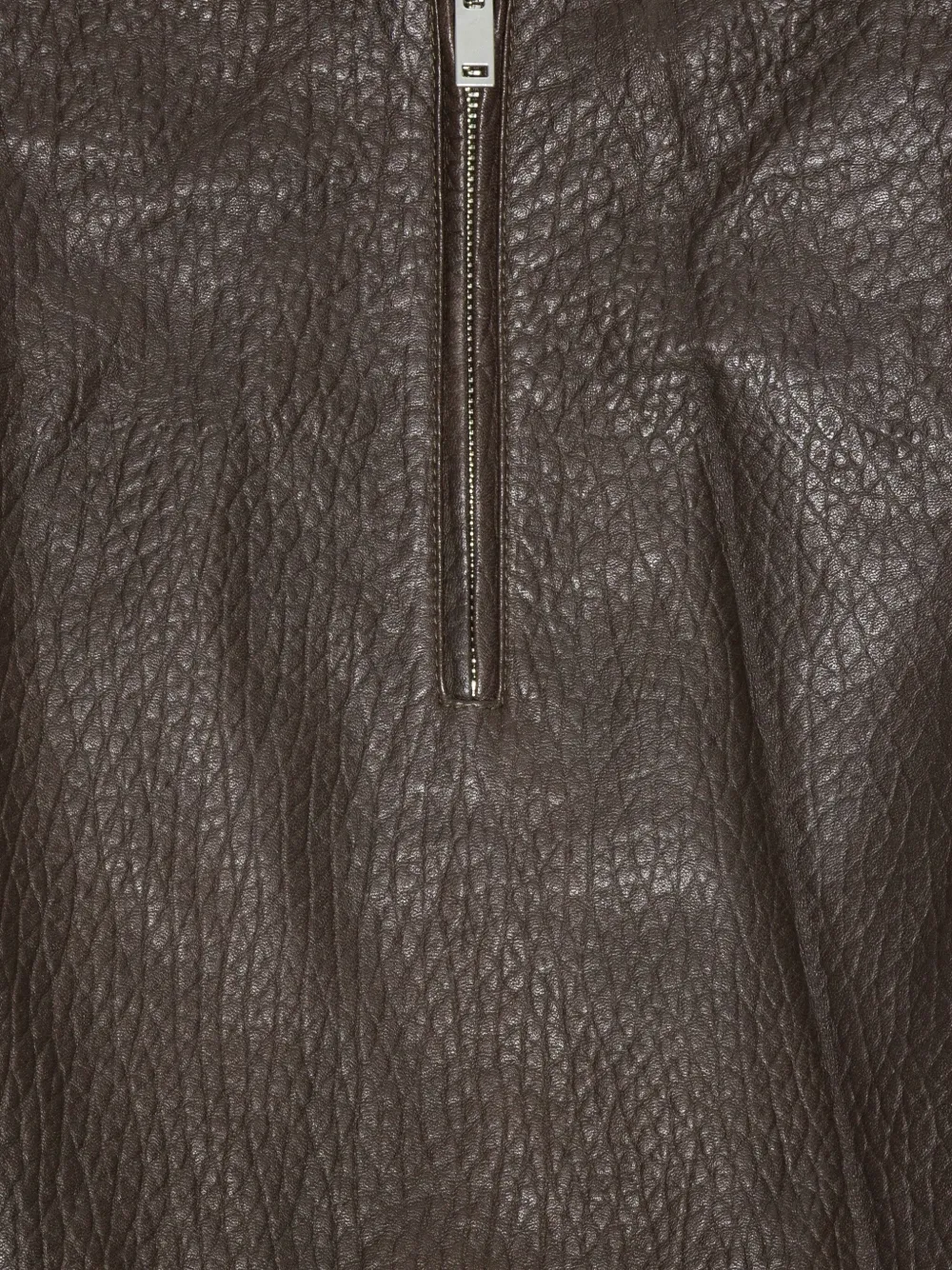 Remain Birger Christensen Leather Zip-front Mini Skirt In Brown
