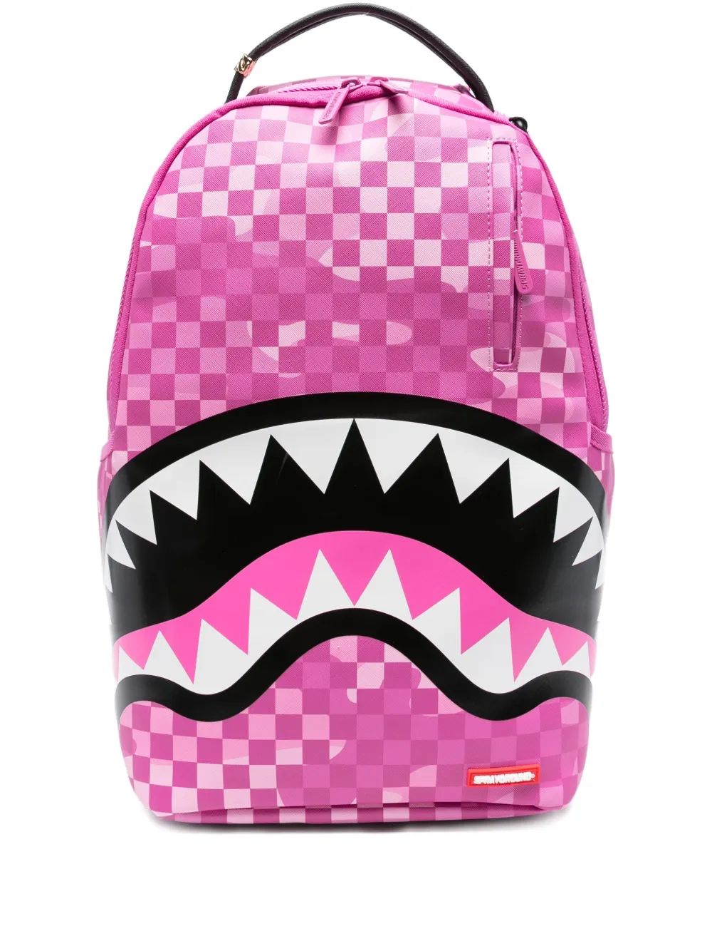 Sprayground Shark-check Backpack In Pink