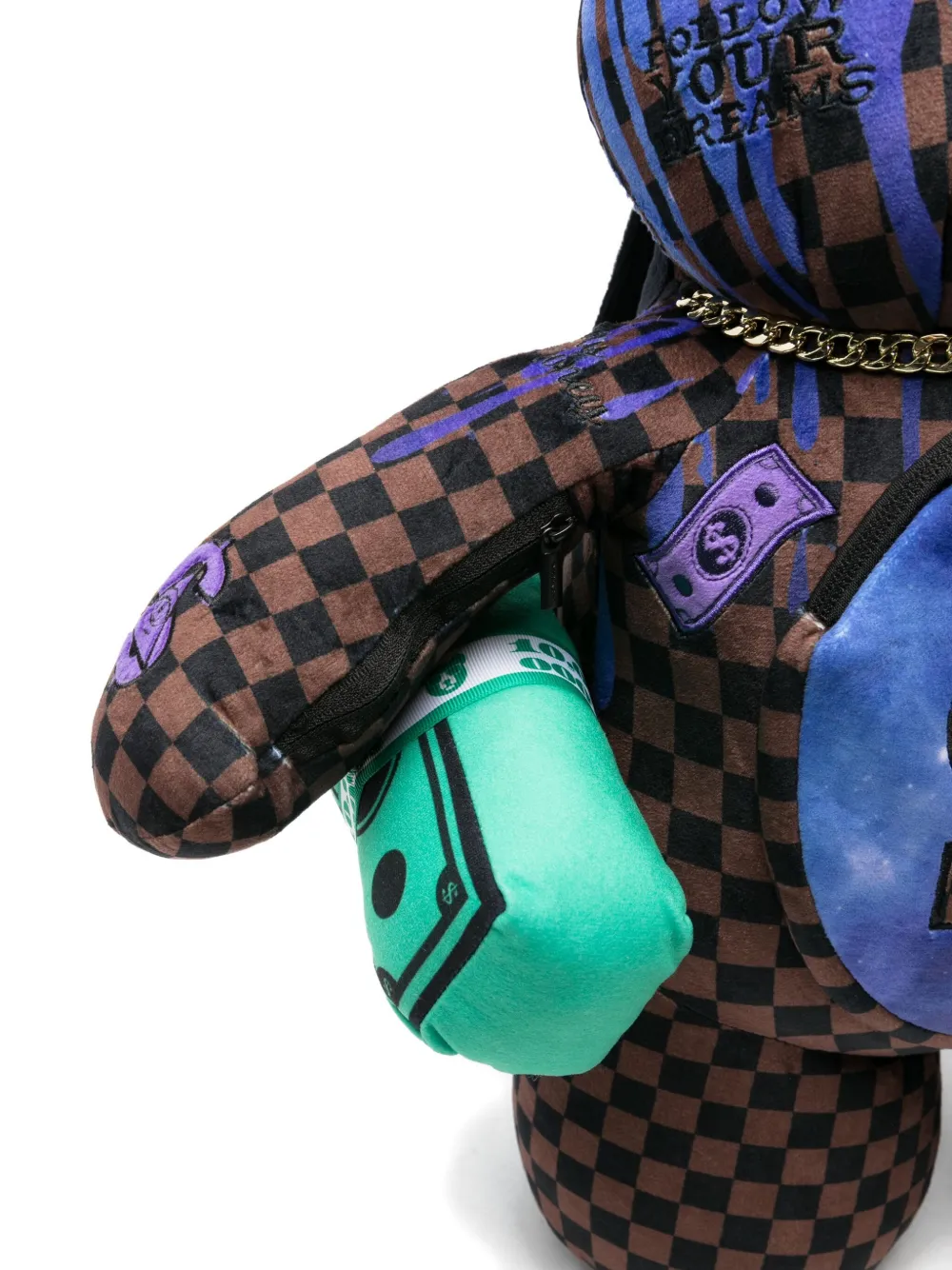 sprayground kid Lost In Space Drip Moneybear Teddy Bear rugzak Blauw