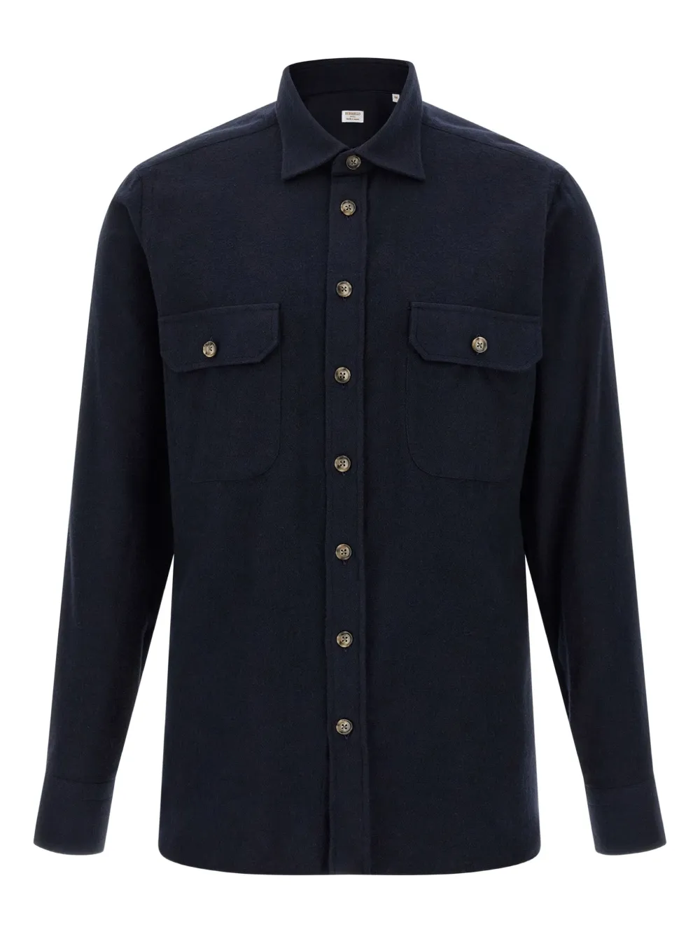 BORRIELLO NAPOLI chest-pocket flannel shirt | Blue | Image 1