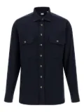 BORRIELLO NAPOLI chest-pocket flannel shirt - Blue