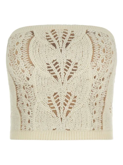 Ermanno Scervino cable-knit strapless top