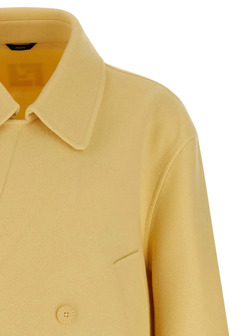 Fendi Caban Coat Coats And Trench Coats Yellow In Yellow